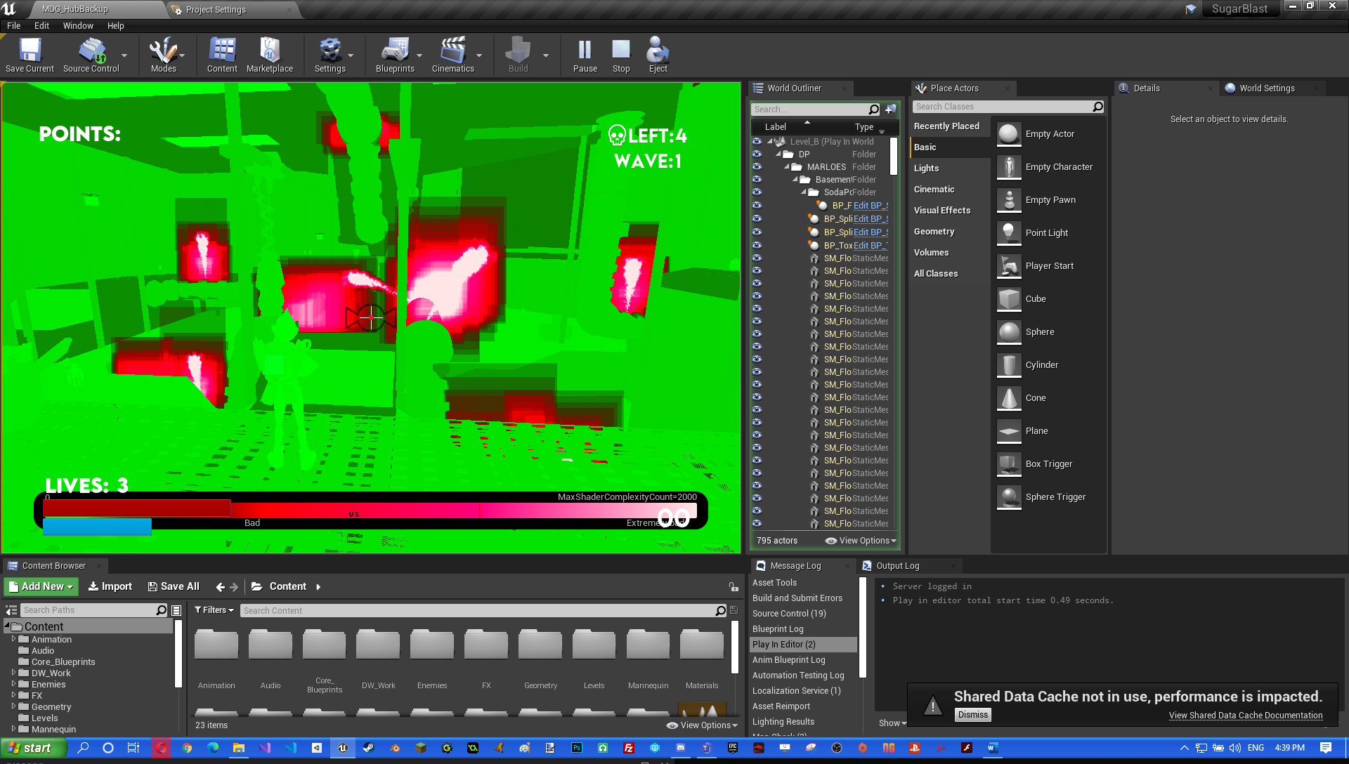 My shader performance test. (BEFORE).